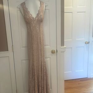 Morgan & Company bridesmaid dress. Worn once. Size 3/4. Color rose gold